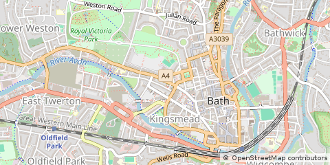 Map of Bath, Avon and Somerset