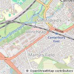 Map of Canterbury, Kent