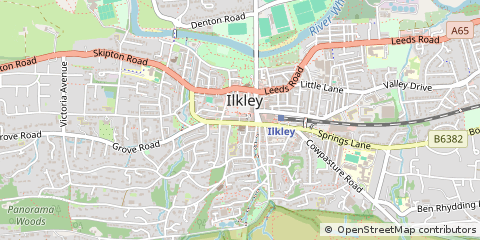 Map of Ilkley, West Yorkshire