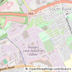 Map of Middlesbrough, Teeside