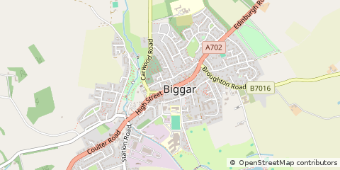 Map of Biggar, Lanarkshire