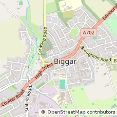 Map of Biggar, Lanarkshire