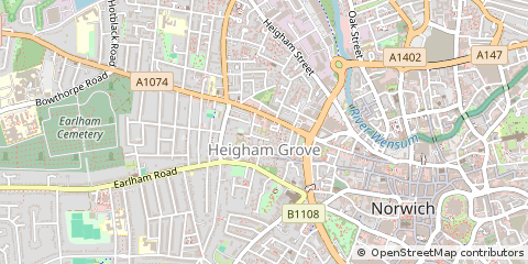 Map of Norwich, Norfolk