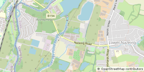 Map of Waltham Abbey, Hertfordshire
