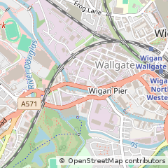 Map of Wigan, Lancashire
