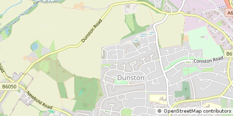 Map of Chesterfield, S Yorkshire