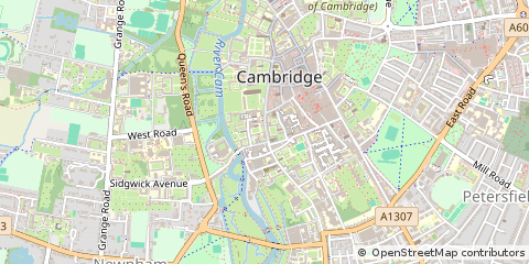 Map of Cambridge, Cambridgeshire