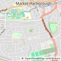 Map of Market Harborough, Leicestershire