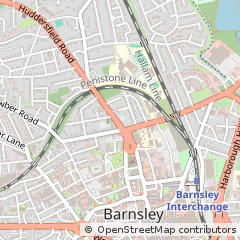 Map of Barnsley, South Yorkshire