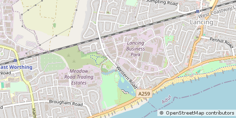 Map of Lancing