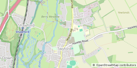 Map of Twyford, Winchester, Hampshire