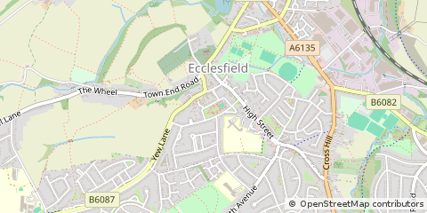 Map of Sheffield, South Yorkshire