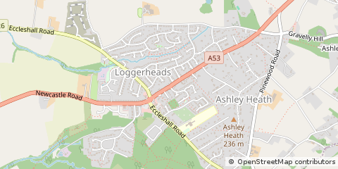 Map of Market Drayton, Shropshire