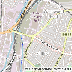 Map of Birmingham, West Midlands