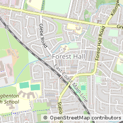 Map of Alnwick, Northumberland