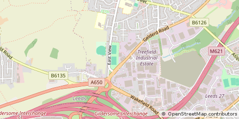 Map of Leeds, West Yorkshire