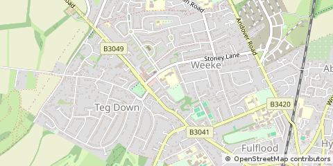 Map of Winchester, Hampshire