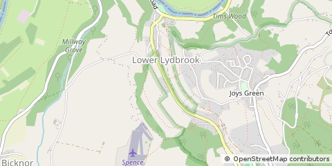 Map of Lydbrook, Gloucestershire