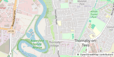 Map of Stockton on Tees, Cleveland