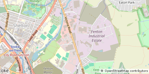 Map of Stoke on Trent, Staffordshire