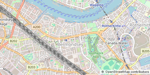 Map of Bermondsey, London