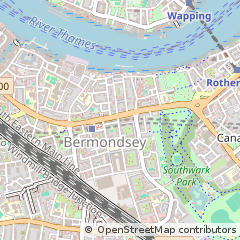 Map of Bermondsey, London