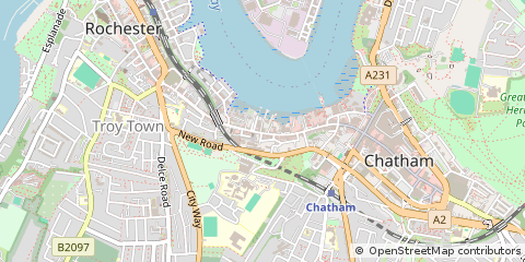 Map of Rochester, Kent