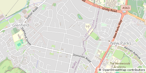 Map of Leicester, Leicestershire