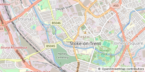 Map of Stoke-on-Trent, Staffordshire