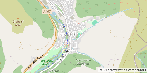 Map of Abertillery