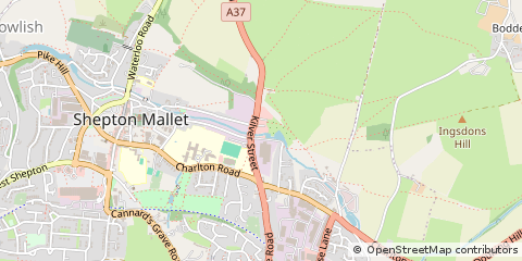 Map of Shepton Mallet, Somerset