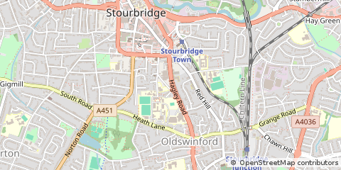 Map of Stourbridge, West Midlands
