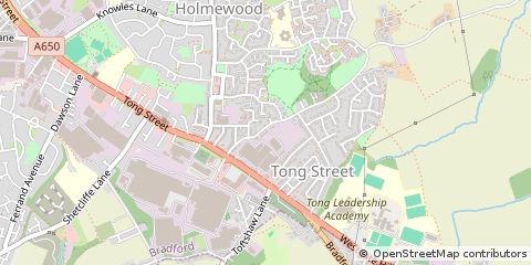 Map of Bradford, West Yorkshire