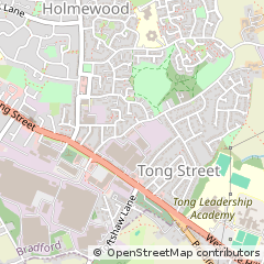 Map of Bradford, West Yorkshire