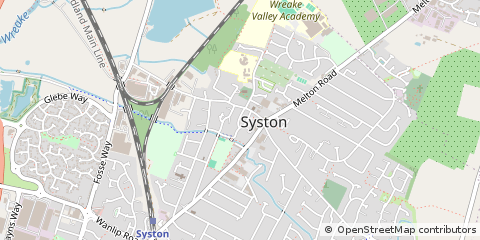 Map of Syston, Leicester