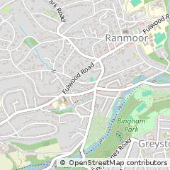 Map of Sheffield, South Yorkshire