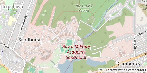 Map of Camberley, Surrey