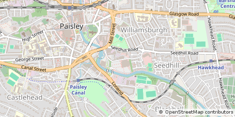 Map of Paisley, Renfrewshire