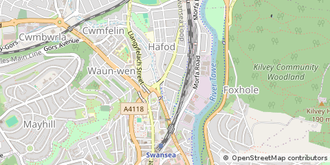 Map of Swansea