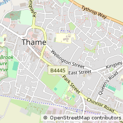 Map of Thame, Oxfordshire