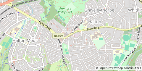 Map of Leeds, West Yorkshire