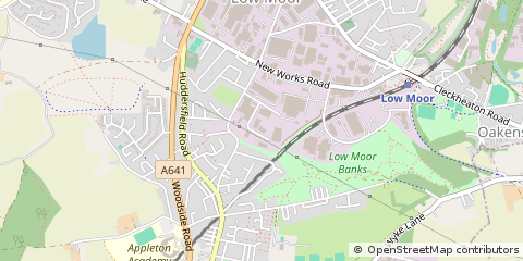 Map of Bradford, West Yorkshire