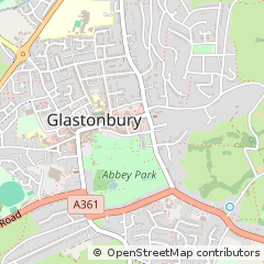 Map of Glastobury, Somerset