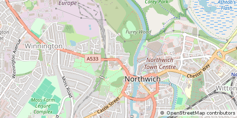 Map of Northwich, Cheshire