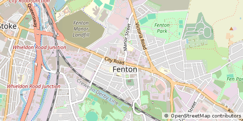 Map of Stoke on Trent, Staffordshire
