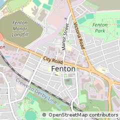 Map of Stoke on Trent, Staffordshire