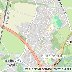Map of Kingsworthy, Hampshire