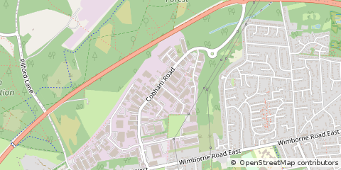 Map of Wimborne, Dorset