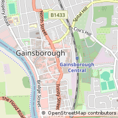 Map of Gainsborough, Lincolnshire