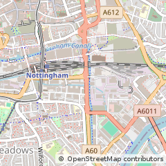 Map of Nottingham, South Yorkshire